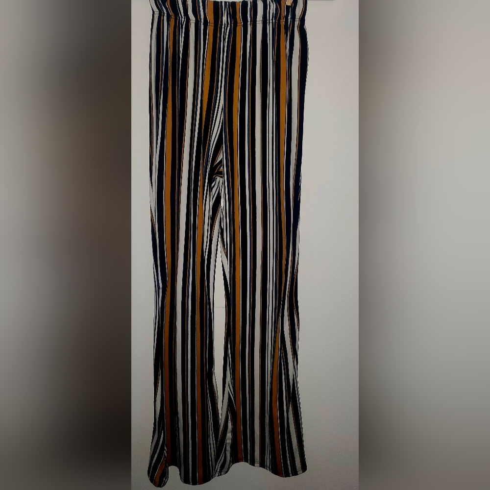 Park Avenue Women's size Medium striped bellbottoms elastic waist